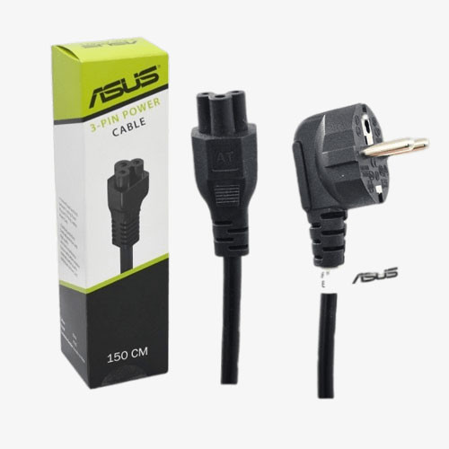 کابل برق لپ تاپ ایسوس (ASUS) مدل سه پین. وارداتی/بدون واسطه