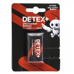 باتری کتابی دیتکس پلاس (+DETEX) مدل 6F22 9V Zinc-Carbon  بدون شارژ